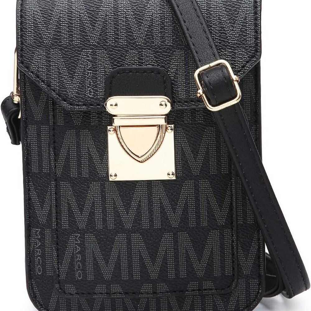 Women Crossbody Bag Vegan Leather Compact Small Wallet Phone Purse